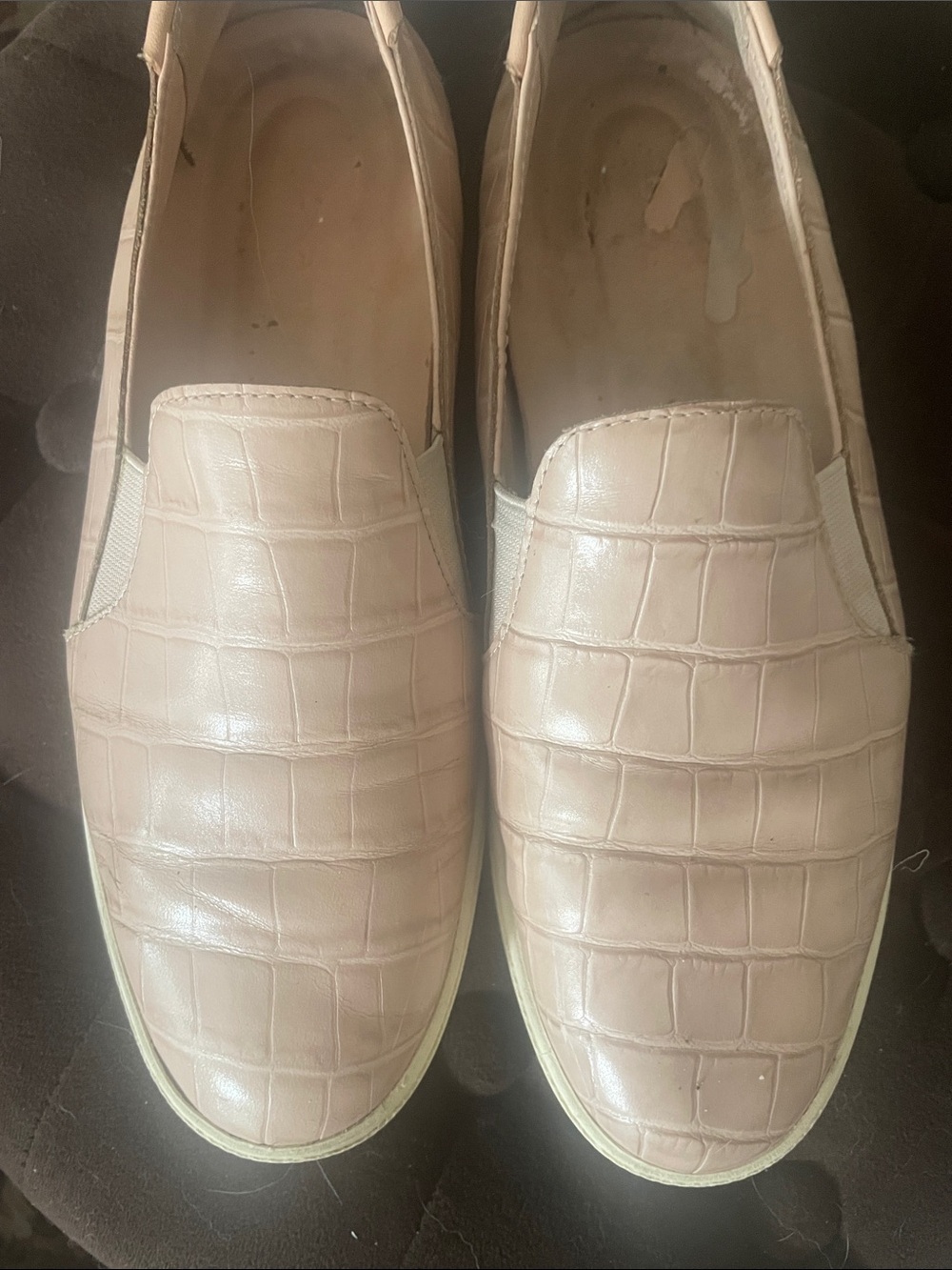 Cole Haan Women's Croc-Embossed Slip-On Loafers - Light Pink